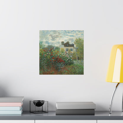Monet - Artist's Garden at Argenteuil Fine Art Print