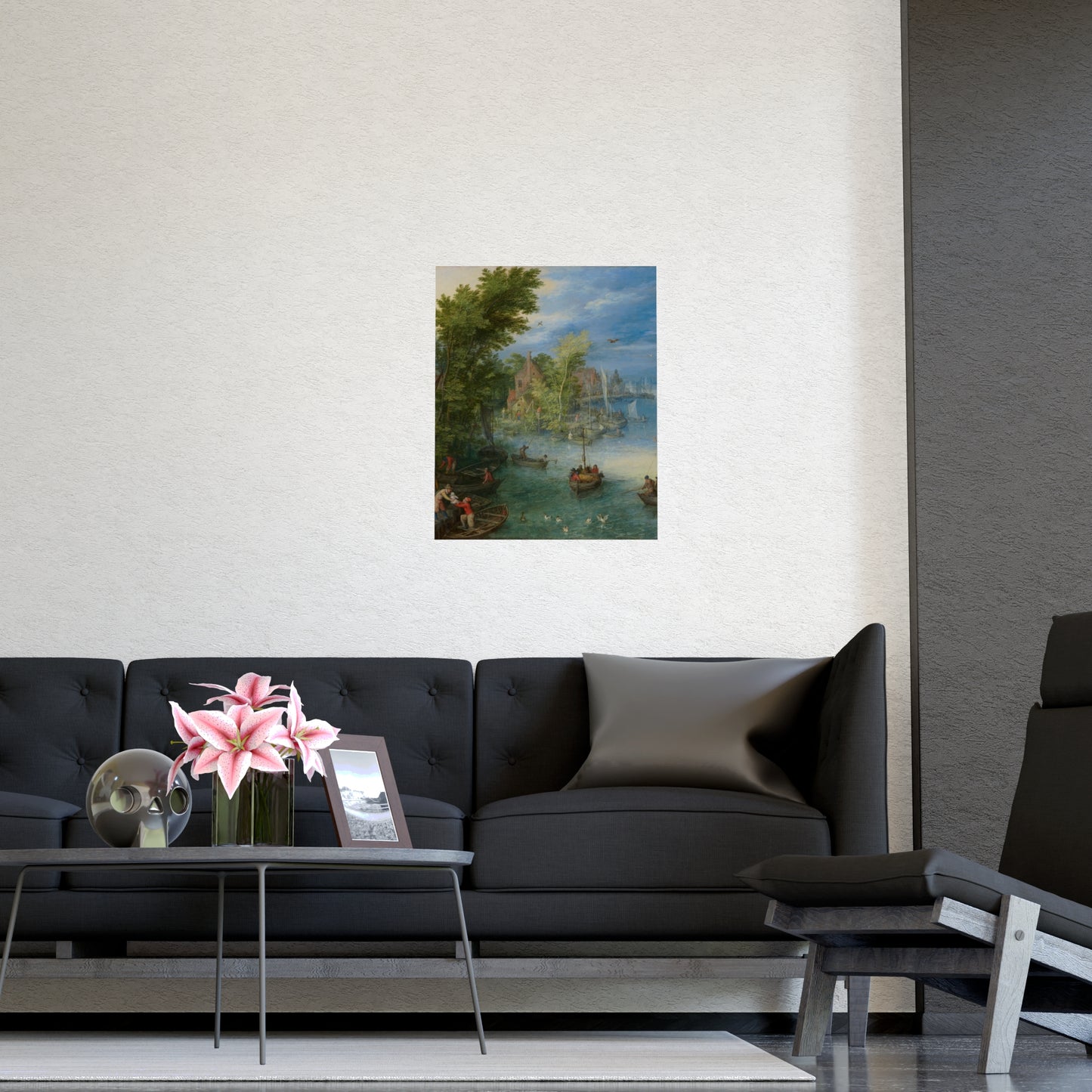 River Landscape Scene - Dutch Golden Age - Vintage Fine Art Print