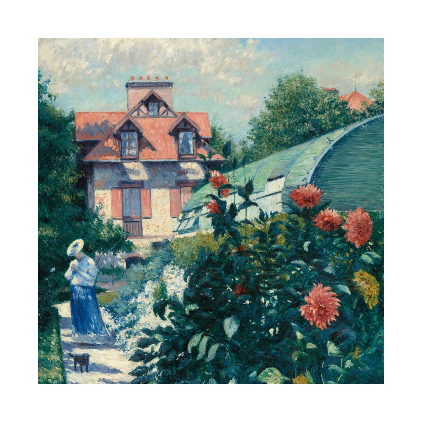 Dahlias Vintage Botanical Fine Art Print