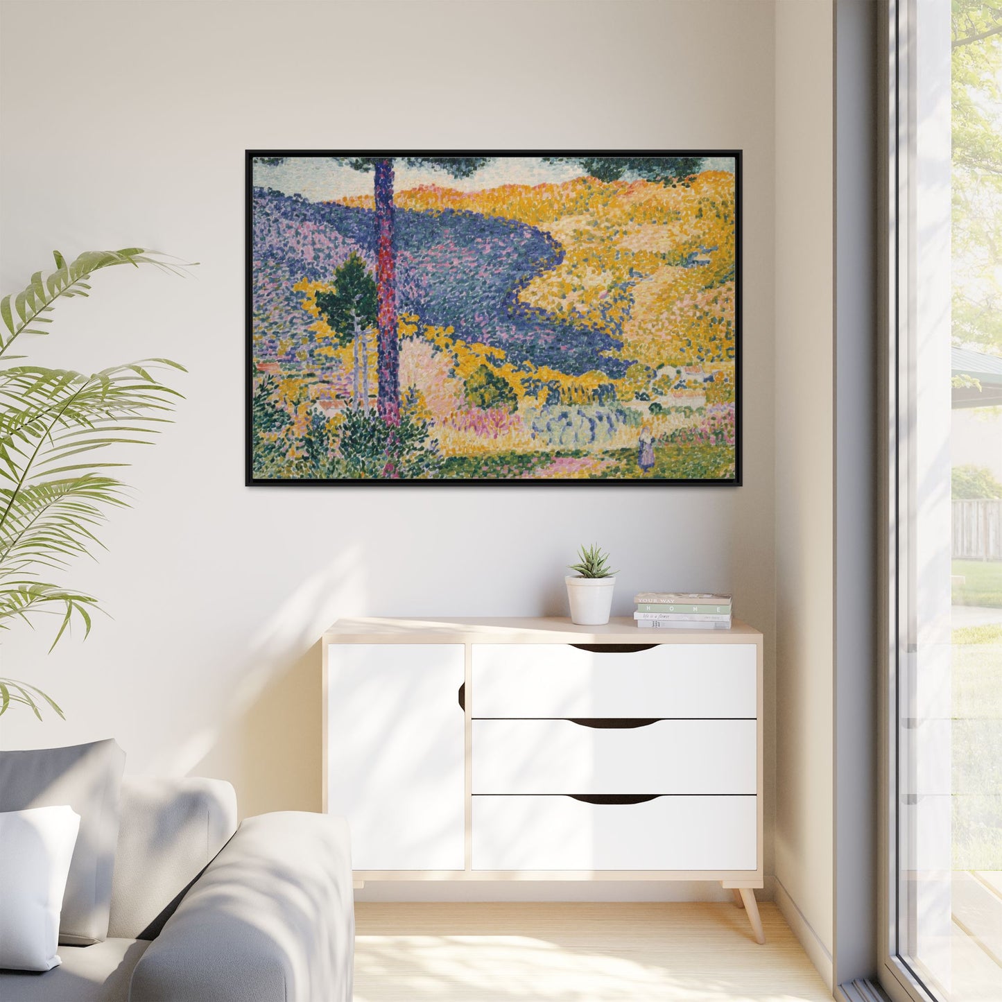 Valley with Fir Shade on the Mountain - Museum Collection - Framed Canvas Print