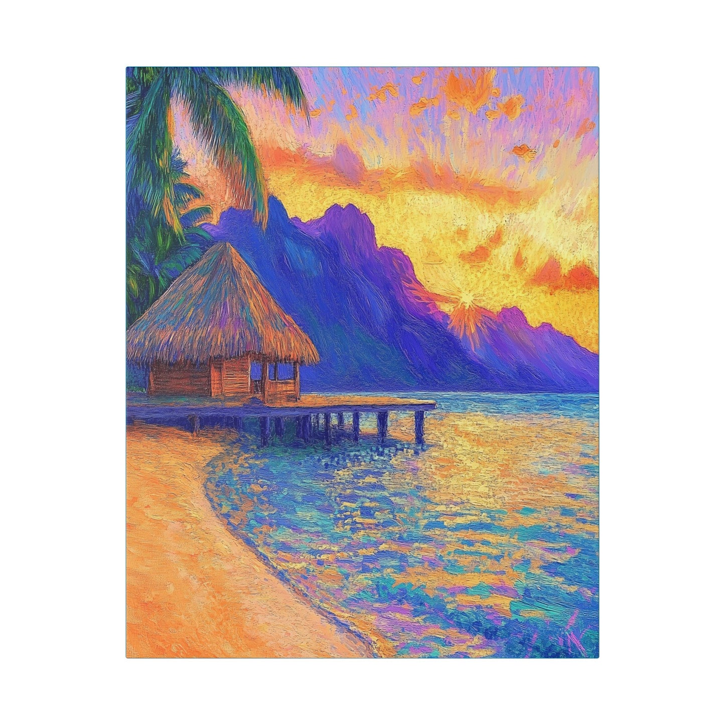 Mornings are Better on Vacation  - Fine Art Print on Canvas
