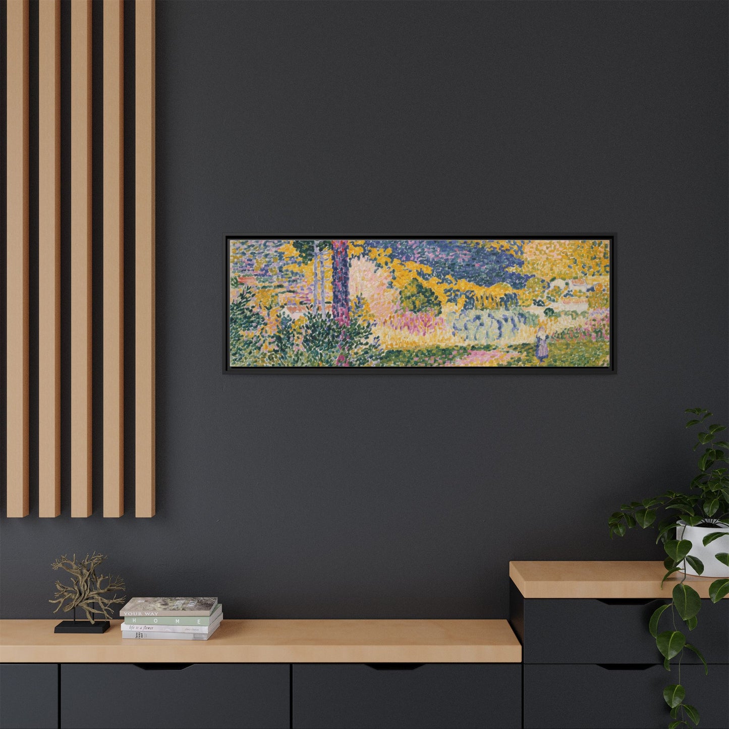 Valley with Fir Shade on the Mountain - Museum Collection - Framed Canvas Print