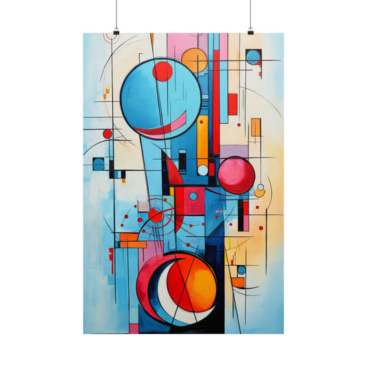 Tame the Chaos - Abstract Forms Fine Art Print - Modern Art - Posters  - Colorful Geometric Wall Art for Modern Décor