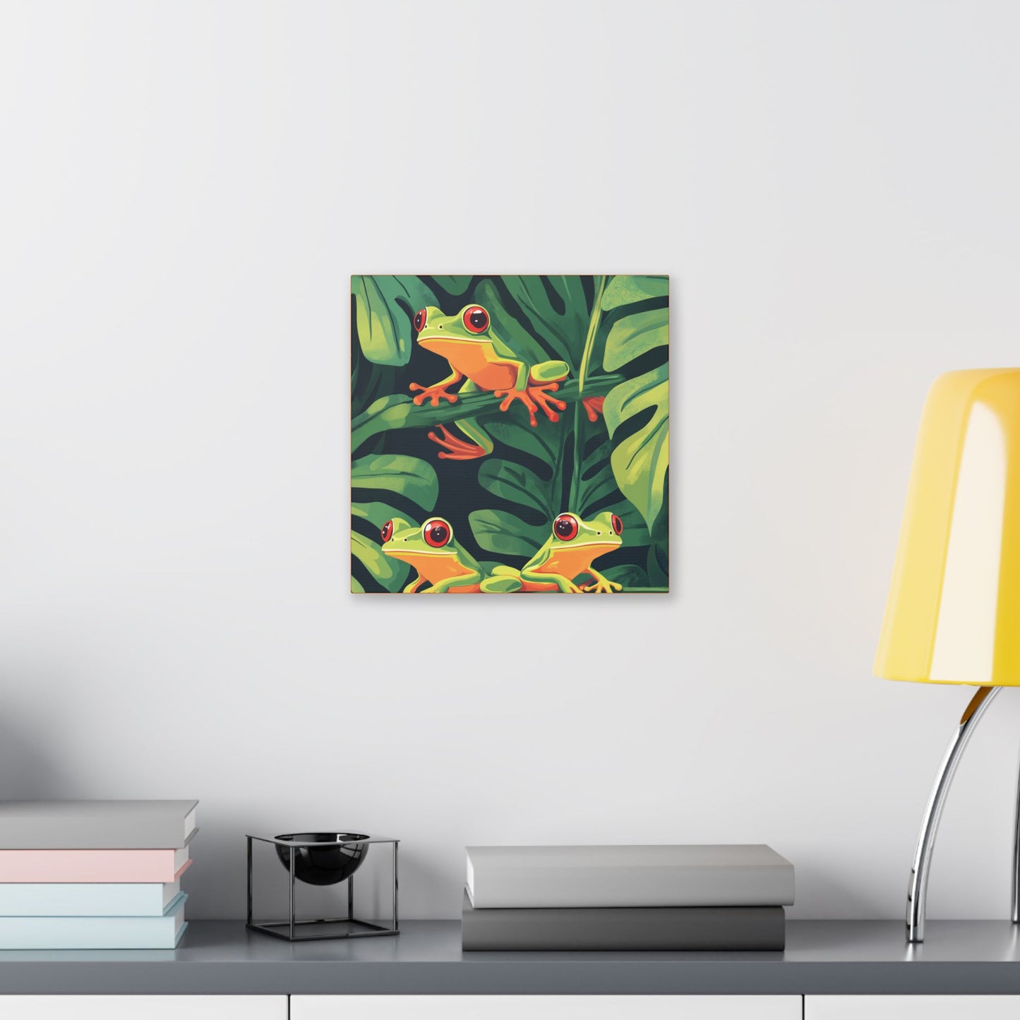Tree Frog Trio - Garden Friends Series - Fine Art Print on Canvas