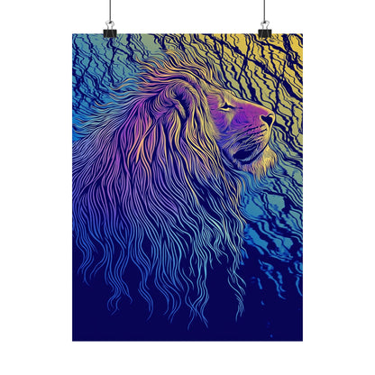 Lion Heart - Fine Art Print - Whimsical Animals - Nature Posters - Vibrant Wall Art for Animal Lovers