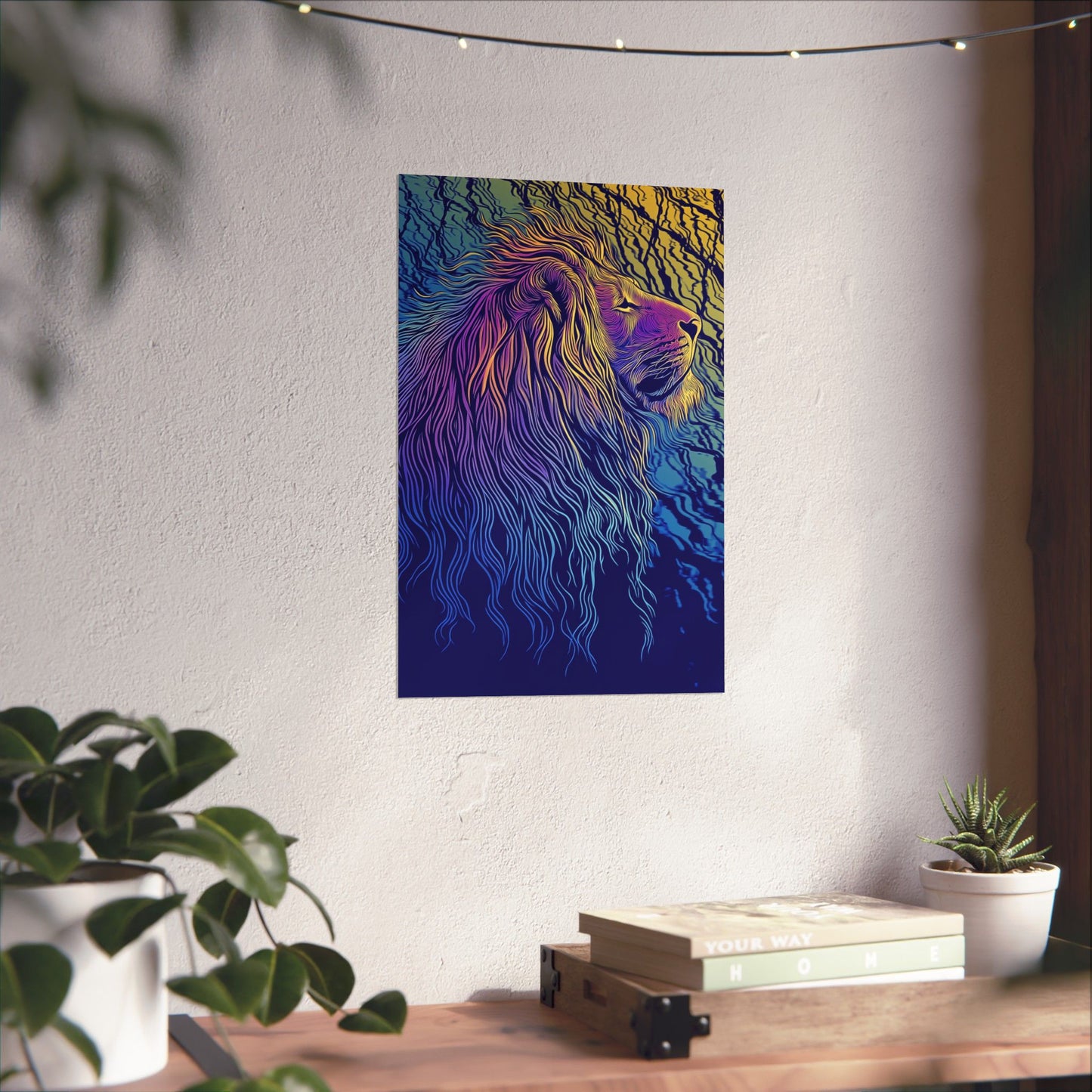 Lion Heart - Fine Art Print - Whimsical Animals - Nature Posters - Vibrant Wall Art for Animal Lovers