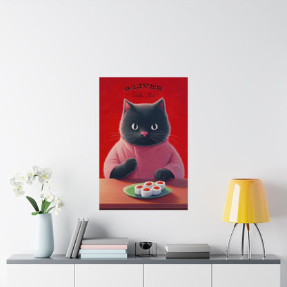 9 Lives Sushi Bar Art Print - Matte Vertical Posters