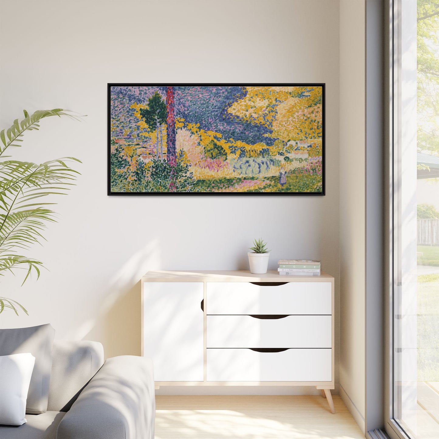 Valley with Fir Shade on the Mountain - Museum Collection - Framed Canvas Print