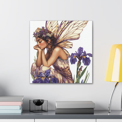 Iris You Were Here - Flowers & Fairies Collection - Fine Art Print on Canvas
