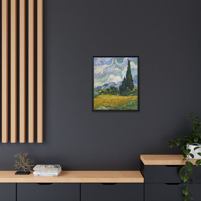 Van Gogh - Wheat Field with Cypresses - Museum Collection - Framed Canvas Print