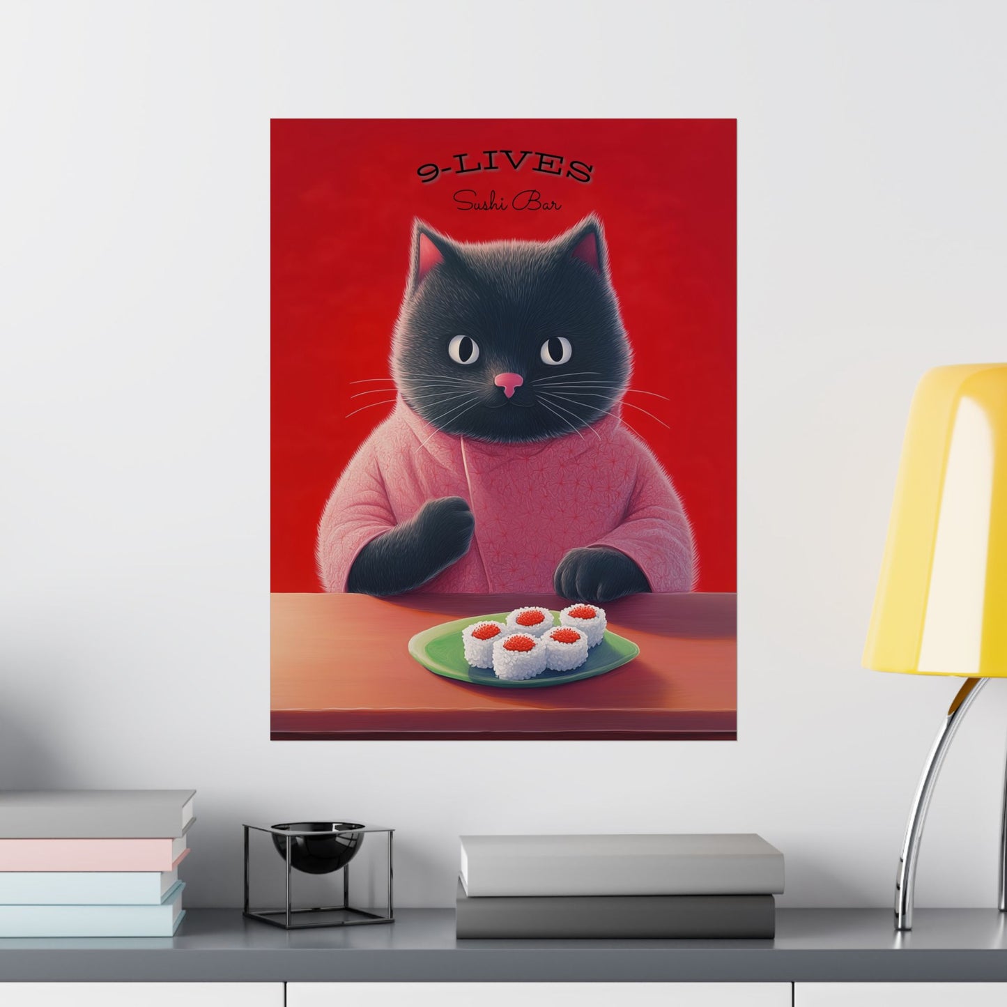 9 Lives Sushi Bar Art Print - Matte Vertical Posters