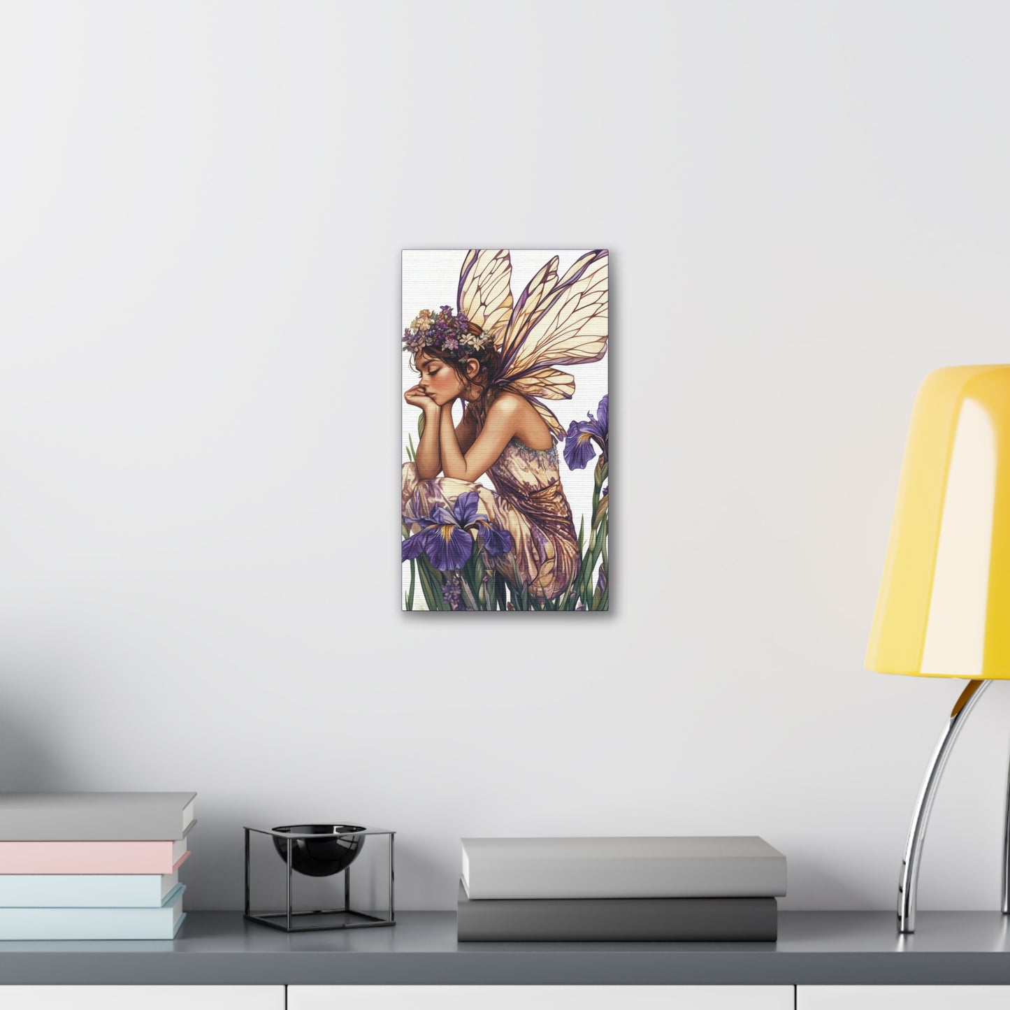 Iris You Were Here - Flowers & Fairies Collection - Fine Art Print on Canvas