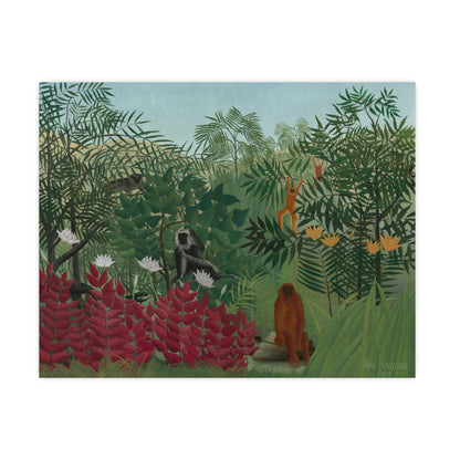 Tropical Forest with Monkeys - Rousseau Fine Art Poster