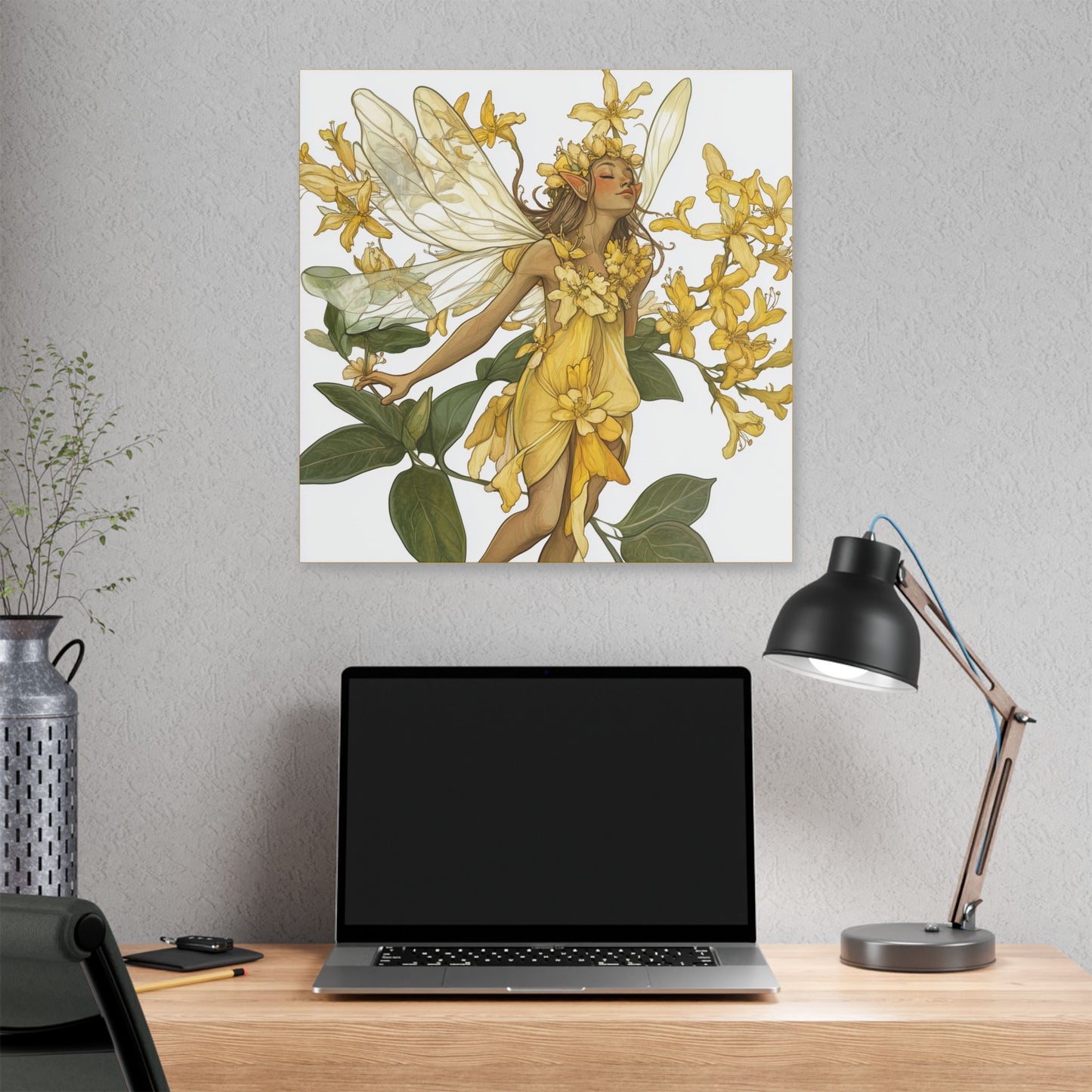 Honeysuckle Blossom - Flowers & Fairies Collection - Wall Art on Canvas
