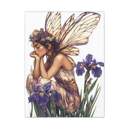Iris You Were Here - Flowers & Fairies Collection - Fine Art Print on Canvas