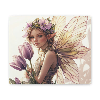 Tuesdays are for Tulips - Flowers & Fairies Collection - Fine Art Print on Canvas