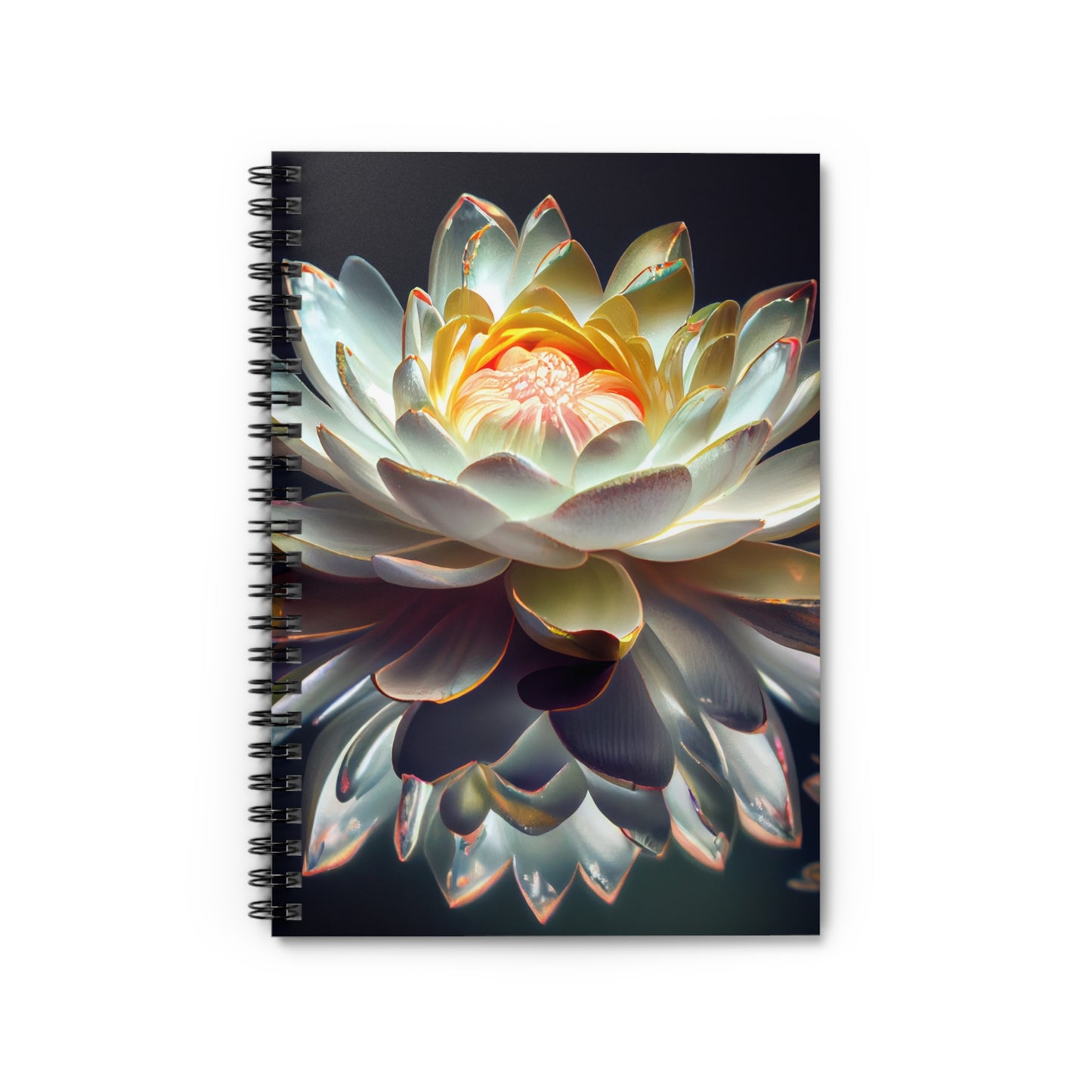 Iridescent Lotus Spiral Notebook - Ruled Line - Zen Home & Office Collection
