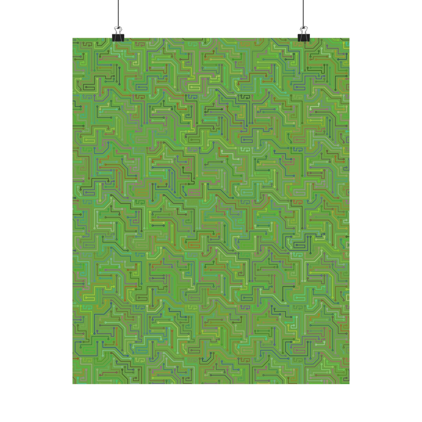 Circuit Board Art Print - Multi-color - Tech- Vertical Poster - Modern Wall Art