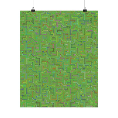 Circuit Board Art Print - Multi-color - Tech- Vertical Poster - Modern Wall Art