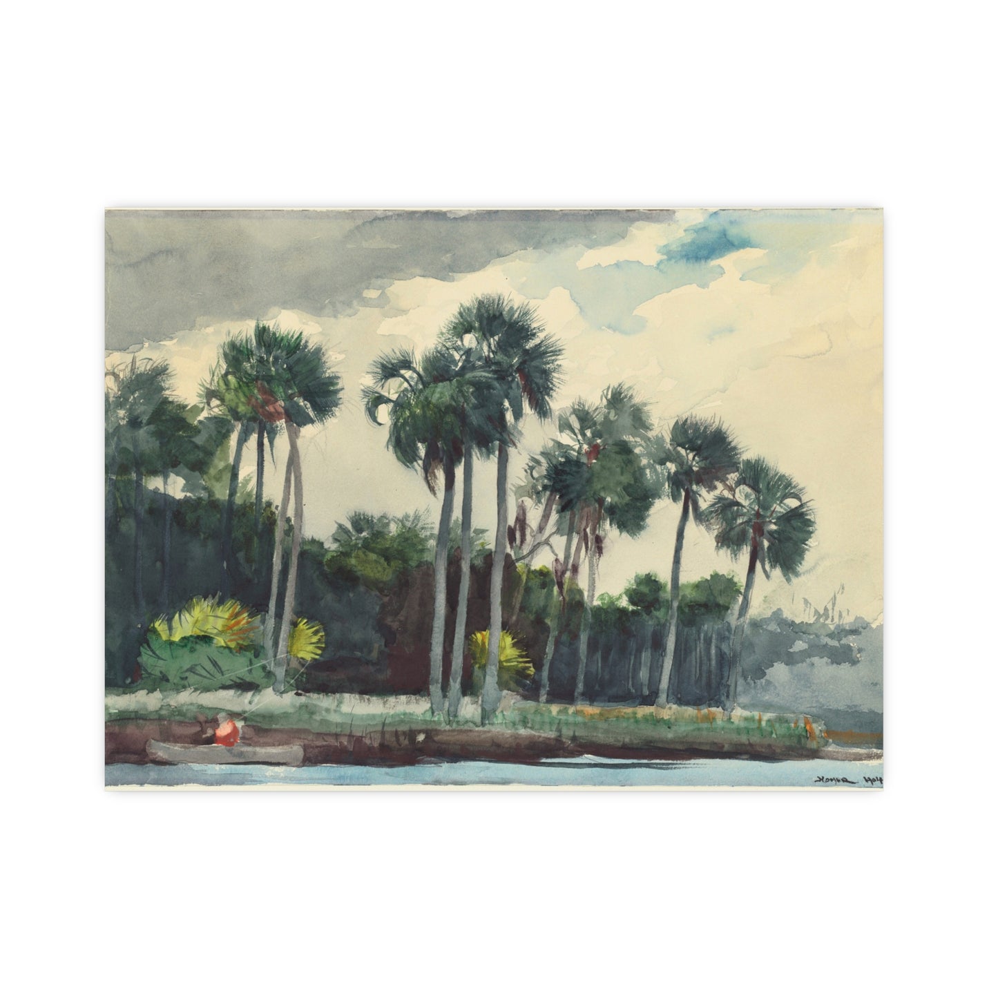 Red Shirt Homosassa Florida - Winslow Homer Fine Art Poster