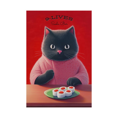 9 Lives Sushi Bar Art Print - Matte Vertical Posters