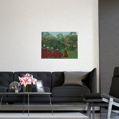 Tropical Forest with Monkeys - Rousseau Fine Art Poster