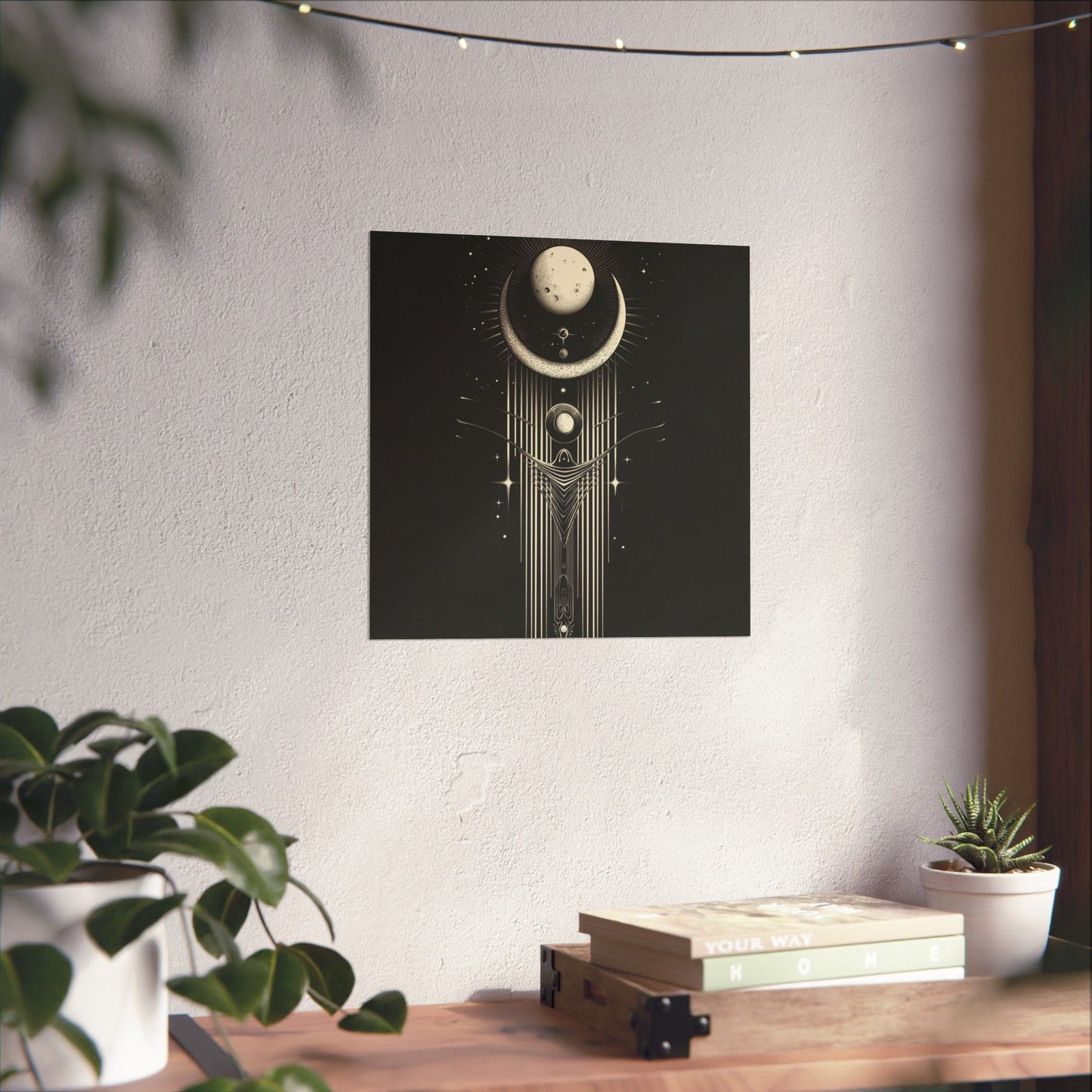 Guided by the Moon - Fine Art Print - Cosmic Poster - Celestial Wall Art - Astronomy Lovers - Space - Ethereal