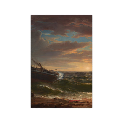 The Stranded Ship - Maritime Drama Fine Art Poster