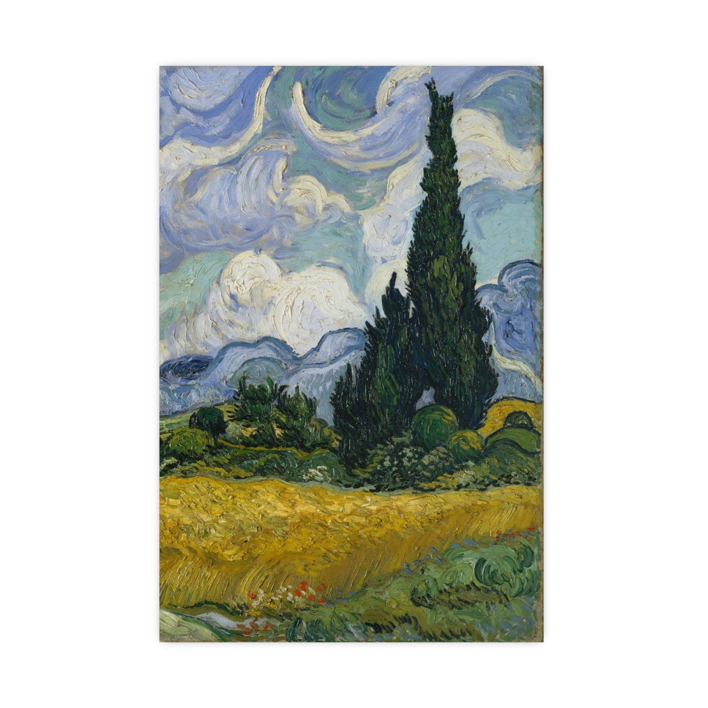 Van Gogh - Wheat Field with Cypresses - Museum Collection - Fine Art Poster