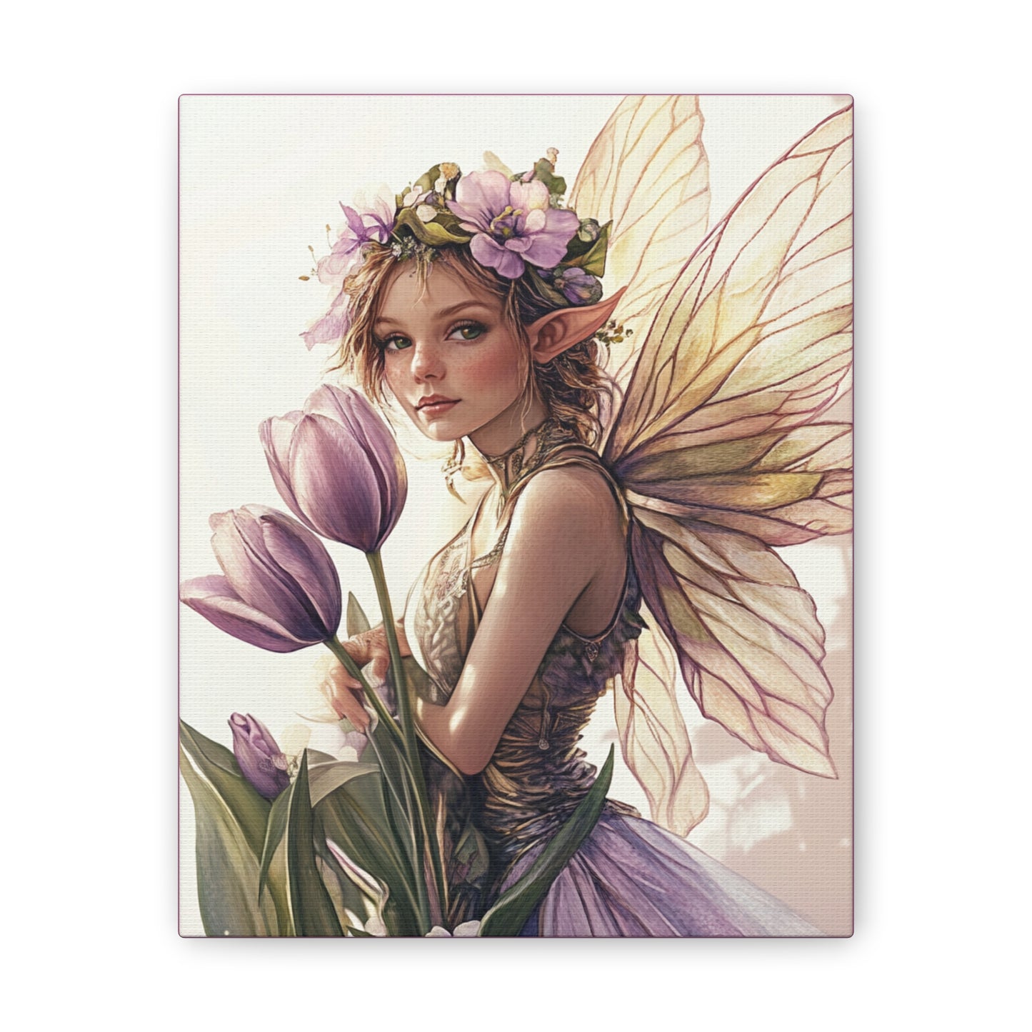 Tuesdays are for Tulips - Flowers & Fairies Collection - Fine Art Print on Canvas