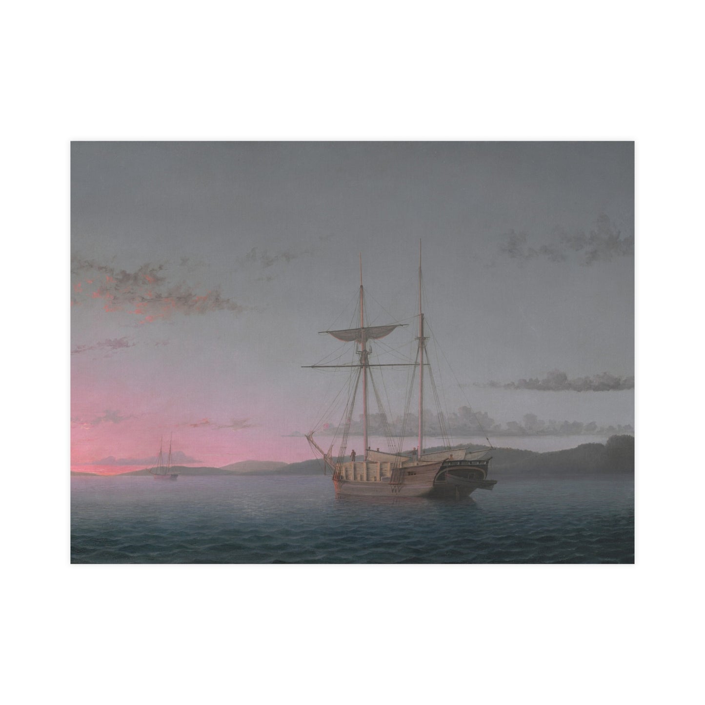Lumber Schooners at Evening Penobscot Bay - Maritime Fine Art Poster