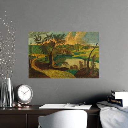 Stylized Landscape - Modern Abstract Fine Art Poster
