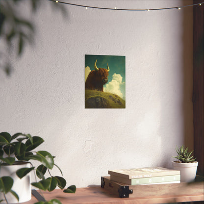Highland Cow Whimsical Fine Art Print