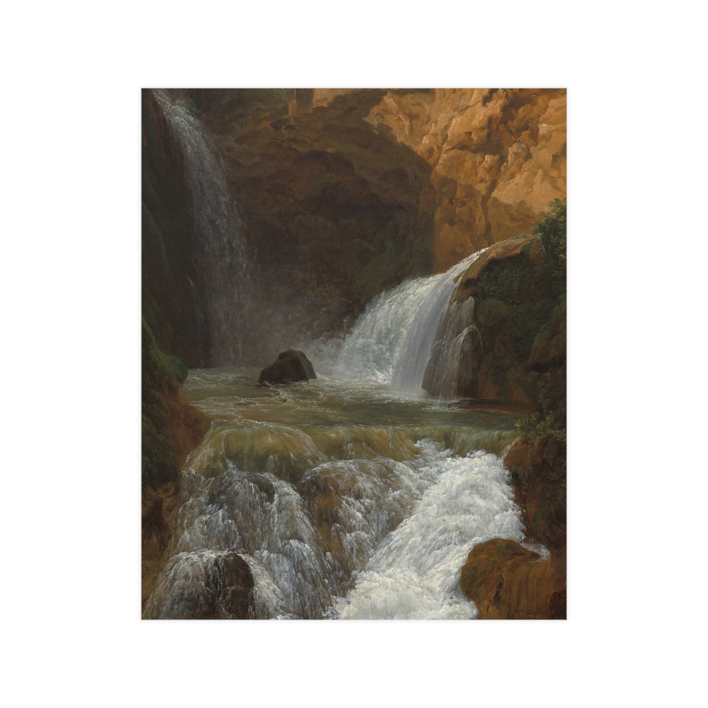 Waterfalls at Tivoli - Italian Landscape Fine Art Poster