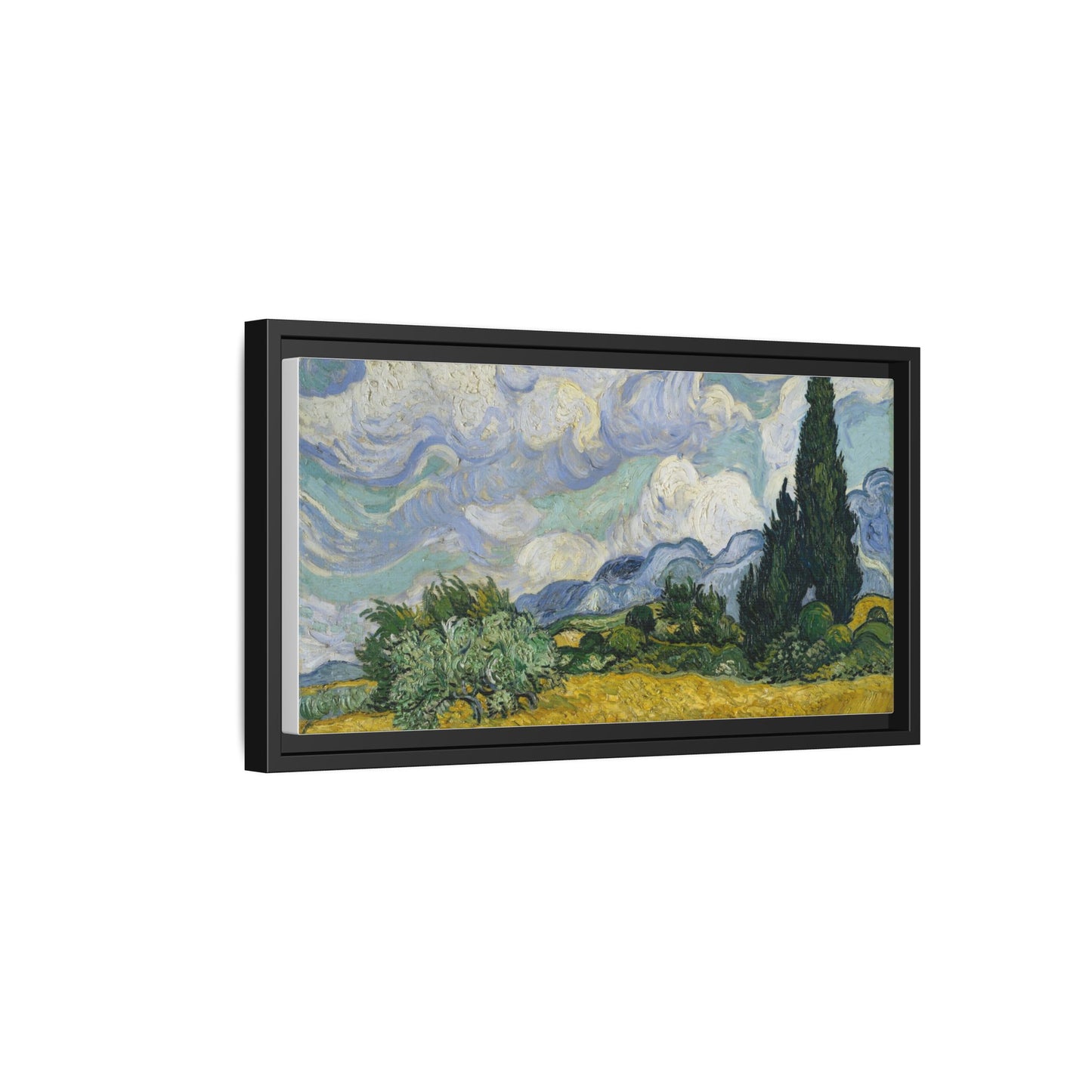 Van Gogh - Wheat Field with Cypresses - Museum Collection - Framed Canvas Print