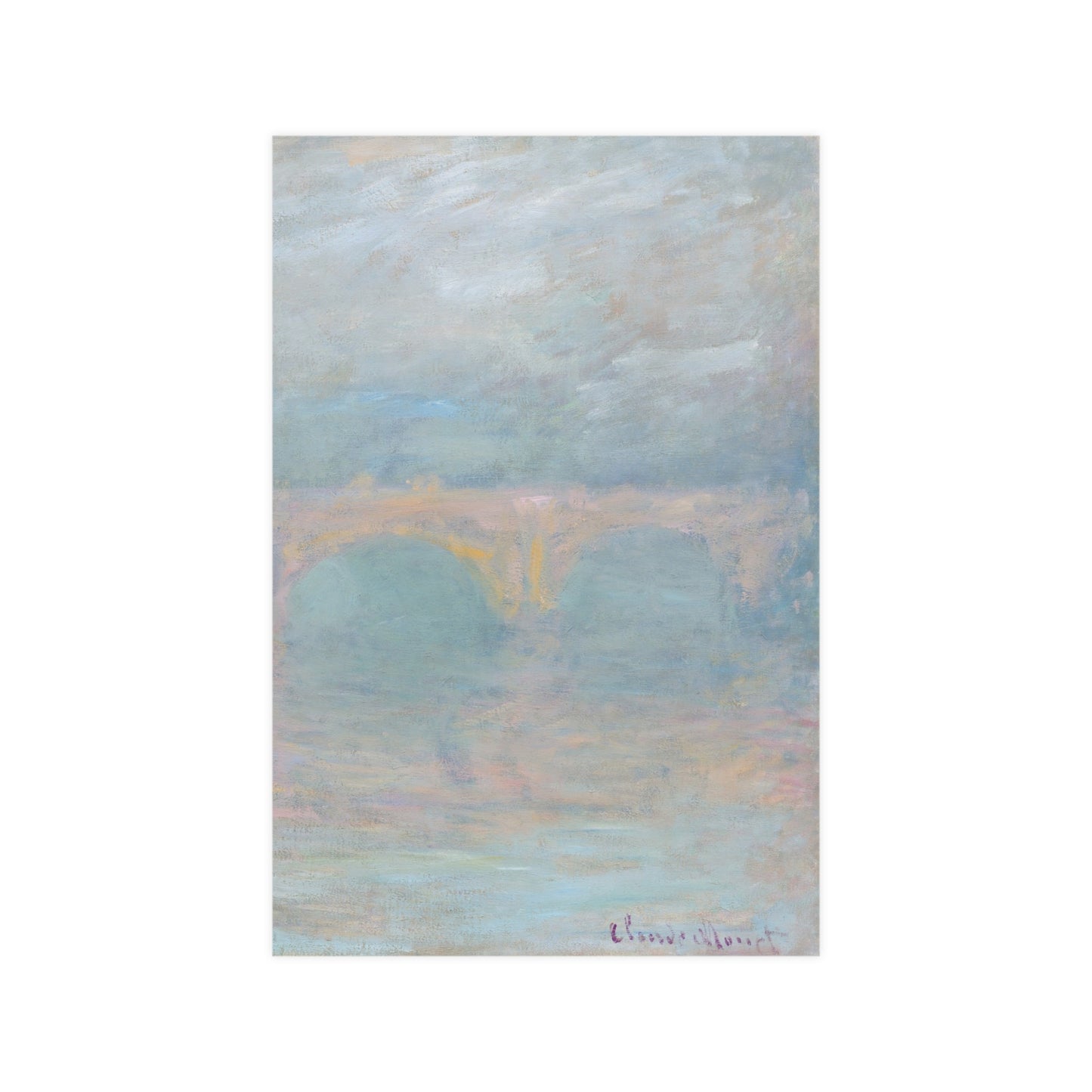 Waterloo Bridge London at Sunset - Monet Fine Art Poster