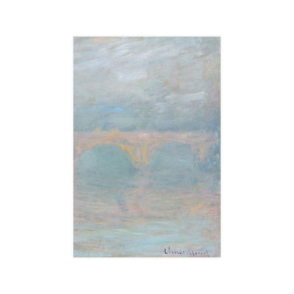 Waterloo Bridge London at Sunset - Monet Fine Art Poster