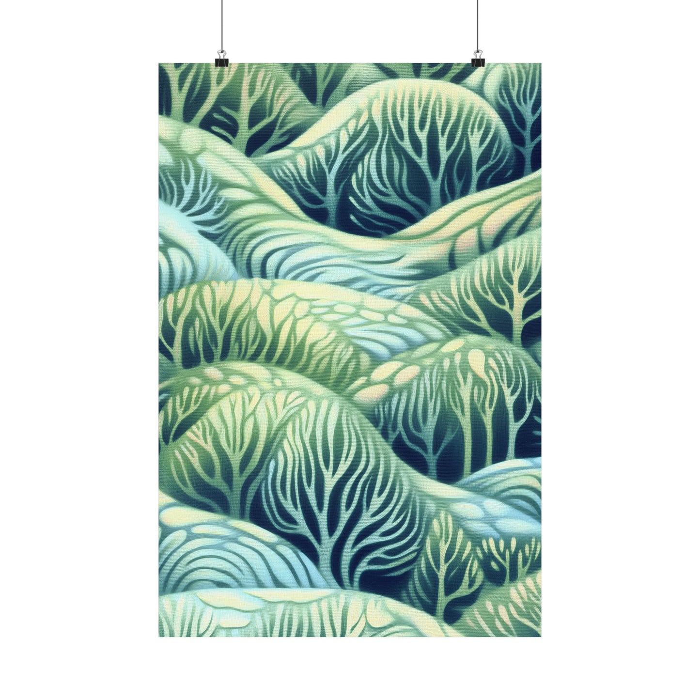 Serene Nature Matte Vertical Poster - Tranquil Forest Design for Home Decor