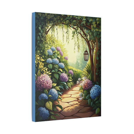 Hydrangea Courtyard - Secret Garden Series - Fine Art Print on Canvas