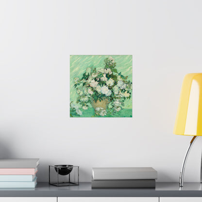 White Roses Painting - Fine Art Prints - Vintage Painting Prints - Elegant Floral - Matte Vertical Poster - White Roses Art Print