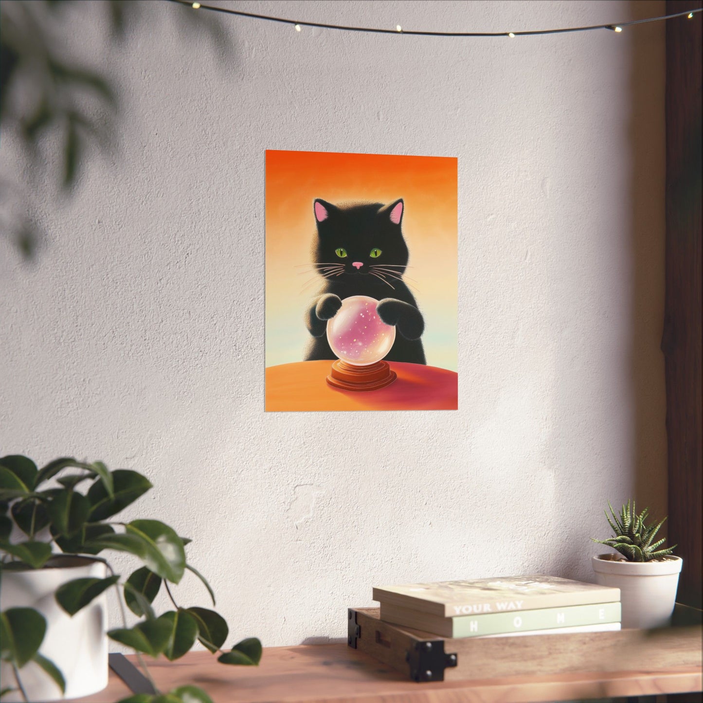 Fortune Telling Cat - Fine Art Print - Whimsical Animals - Posters - Art for Cat Lovers - Wall Art