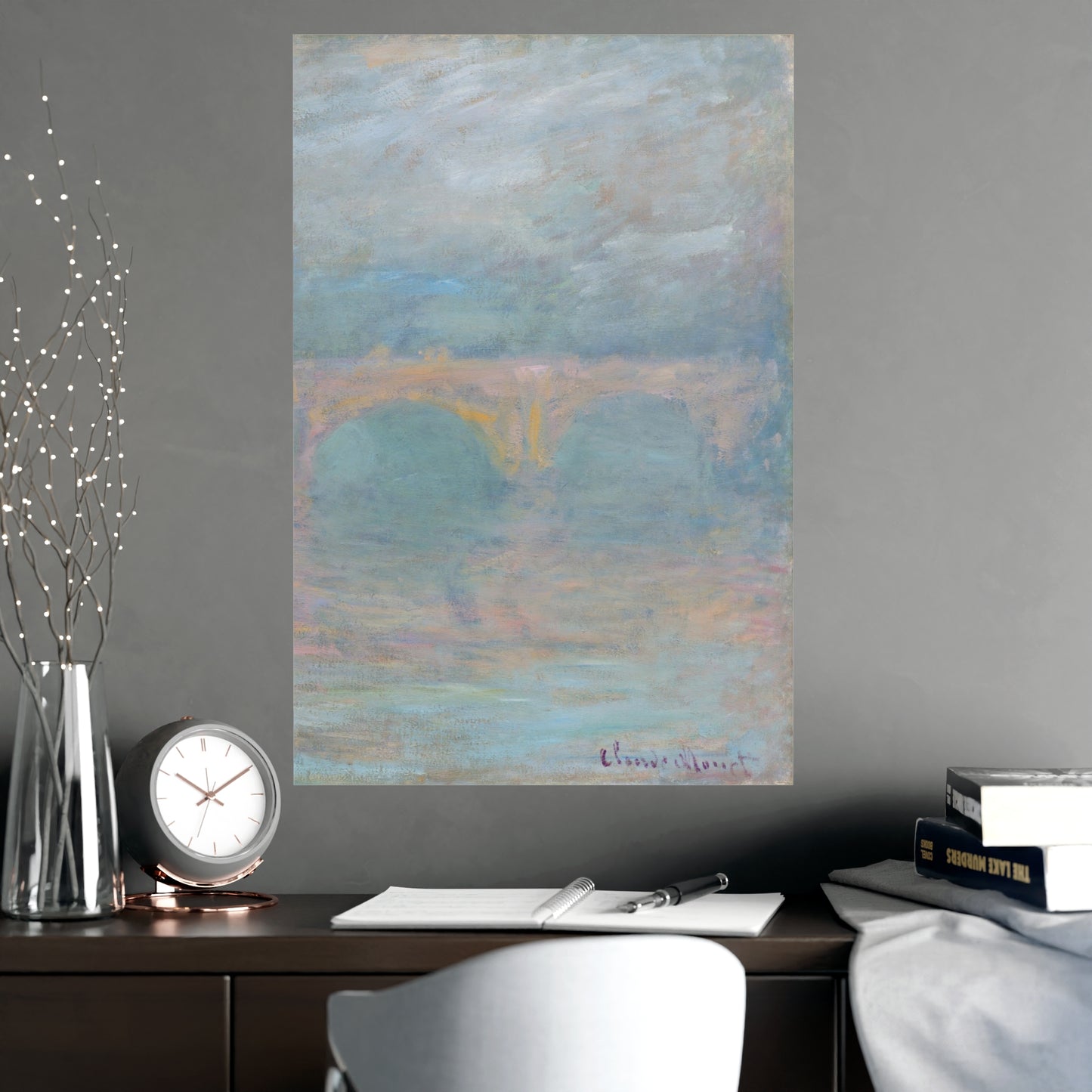 Waterloo Bridge London at Sunset - Monet Fine Art Poster