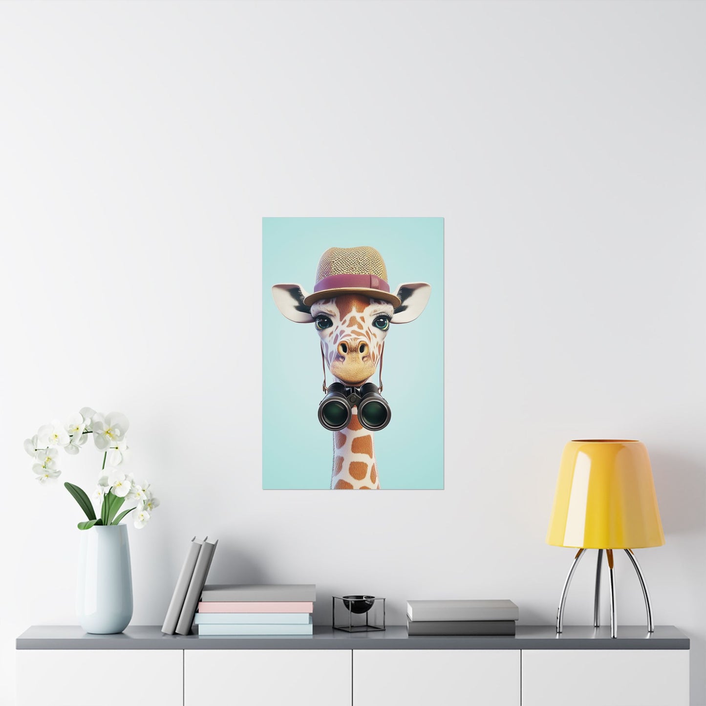 Adventure Awaits - His & Hers Giraffe Fine Art Prints (II) - Whimsical Animals - Wall Art -  Fine Art Prints - Home Décor