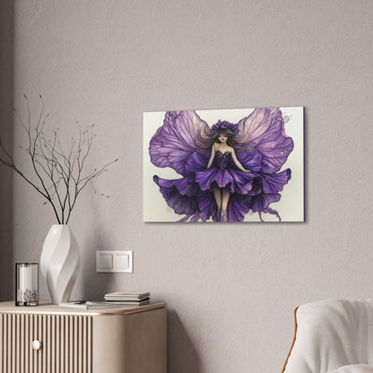 A Violet Affair - Fairies & Flowers Collection - Wall Art - on Canvas