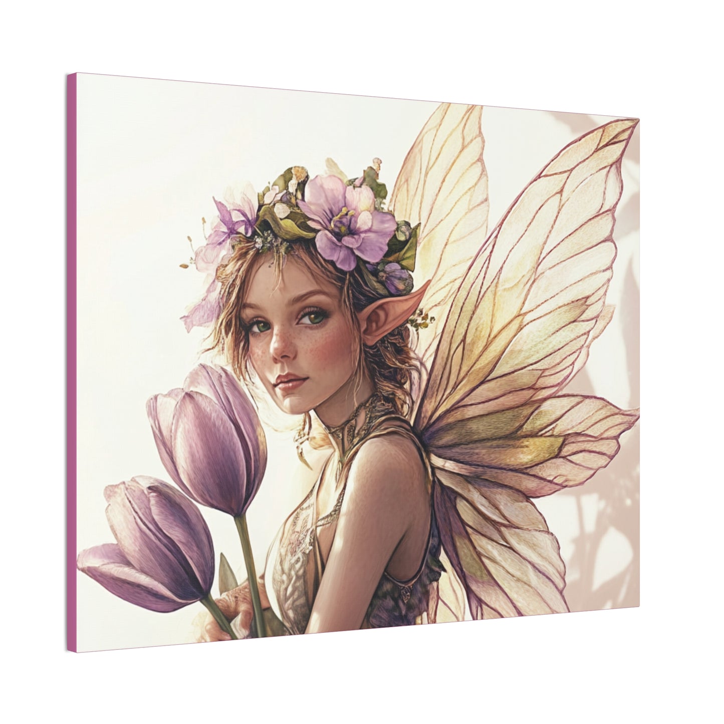 Tuesdays are for Tulips - Flowers & Fairies Collection - Fine Art Print on Canvas