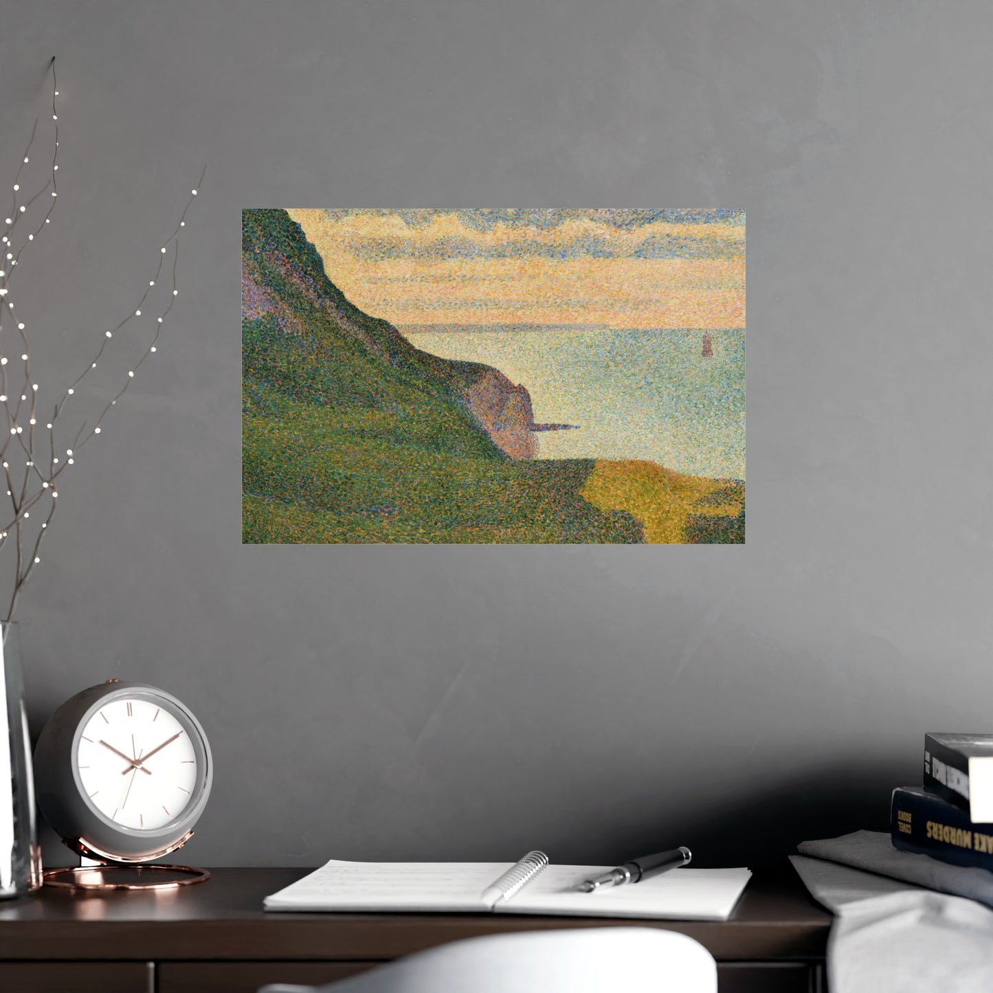 Seascape at Port-en-Bessin Normandy - Seurat Fine Art Poster