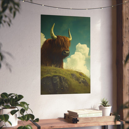 Highland Cow Whimsical Fine Art Print
