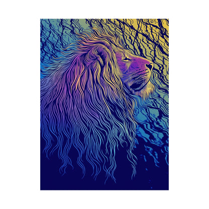 Lion Heart - Fine Art Print - Whimsical Animals - Nature Posters - Vibrant Wall Art for Animal Lovers