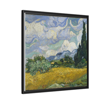 Van Gogh - Wheat Field with Cypresses - Museum Collection - Framed Canvas Print