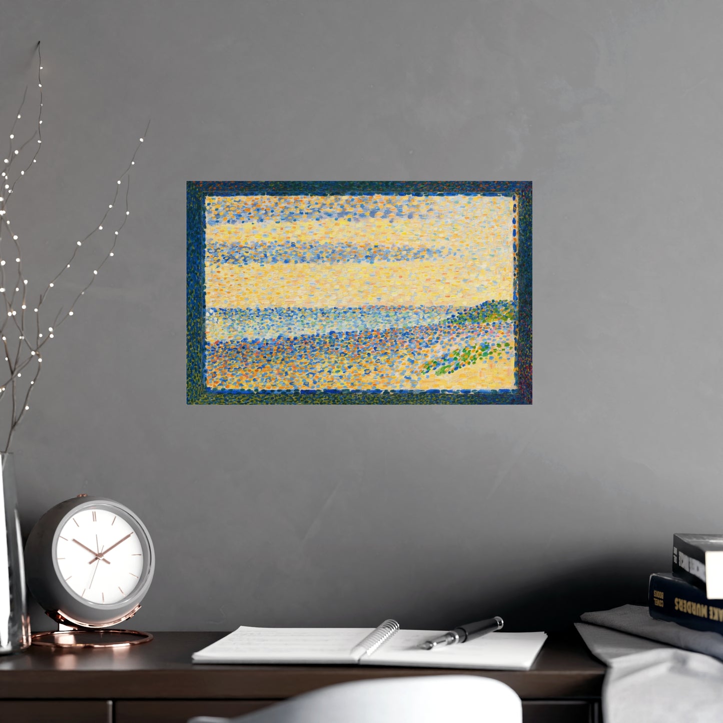Seascape at Gravelines - Seurat Pointillist Fine Art Poster